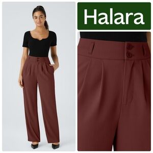 HALARA Red Halara Flex High Waisted Zipper Straight Leg Work Pants
